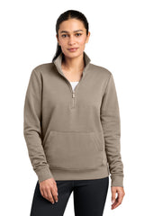 Nike Women's Club Fleece Sleeve Swoosh 1/2 Zip. NKDX6720