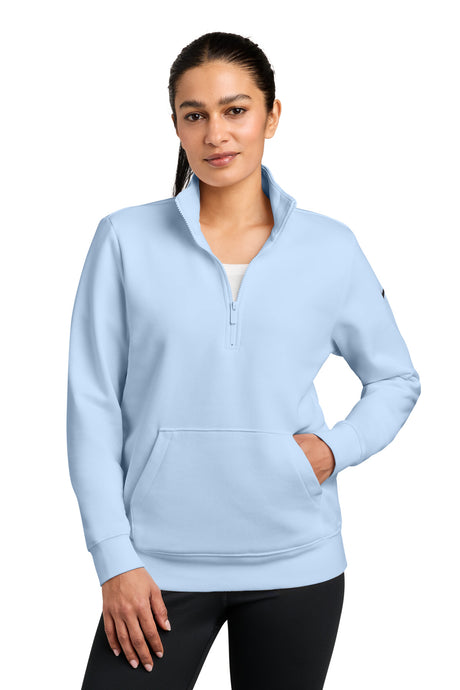 Nike Women's Club Fleece Sleeve Swoosh 1/2 Zip. NKDX6720