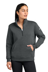 Nike Women's Club Fleece Sleeve Swoosh 1/2 Zip. NKDX6720