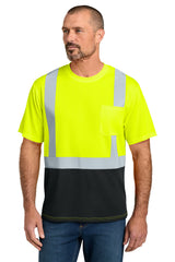 CornerStone Men's   ANSI 107 Class 2 Short Sleeve Mesh Blocked Tee CS205
