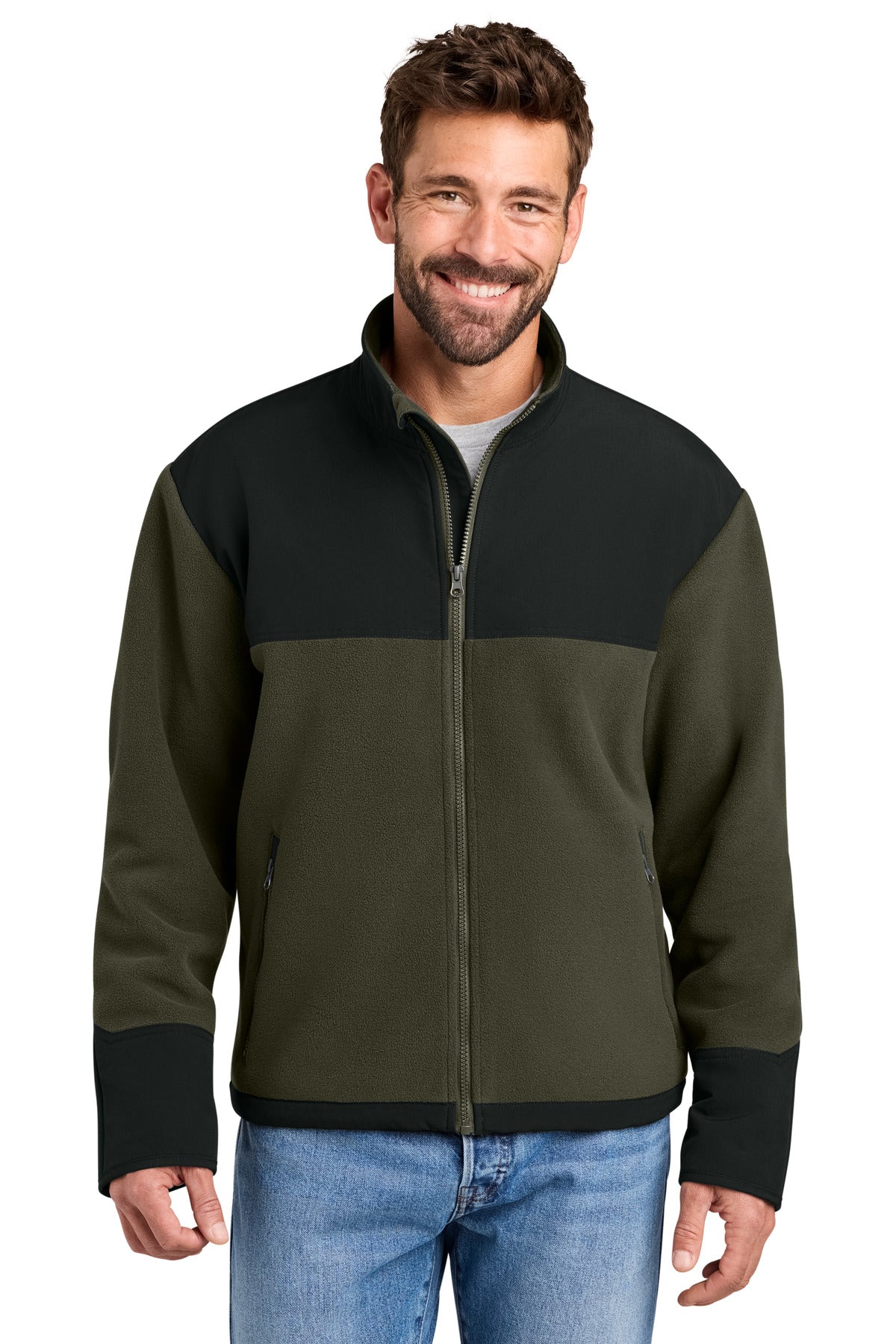 CornerStone Men's   Fleece Overlay Jacket CSF750