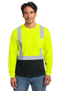 CornerStone Men's   ANSI 107 Class 2 Long Sleeve Mesh Blocked Tee CS207