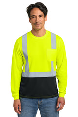 CornerStone Men's   ANSI 107 Class 2 Long Sleeve Mesh Blocked Tee CS207