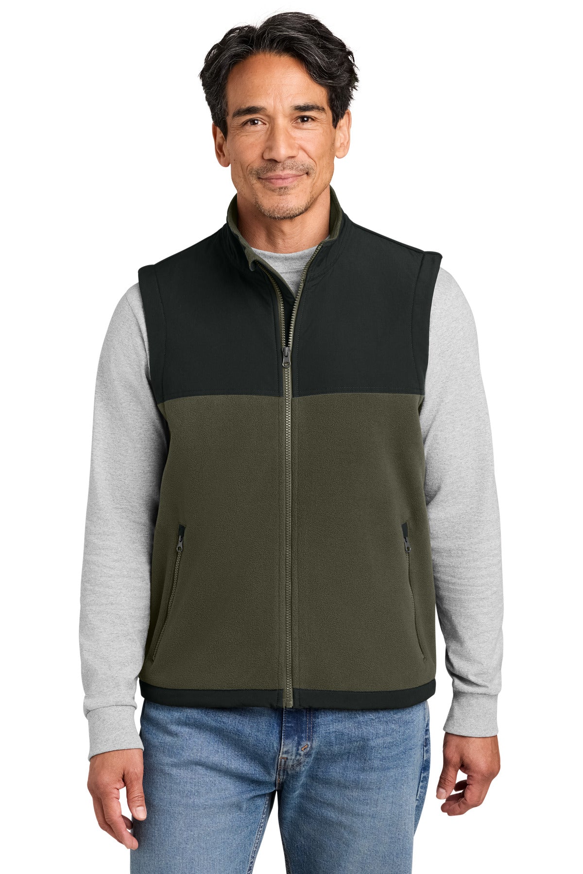 CornerStone Men's   Fleece Overlay Vest CSF751