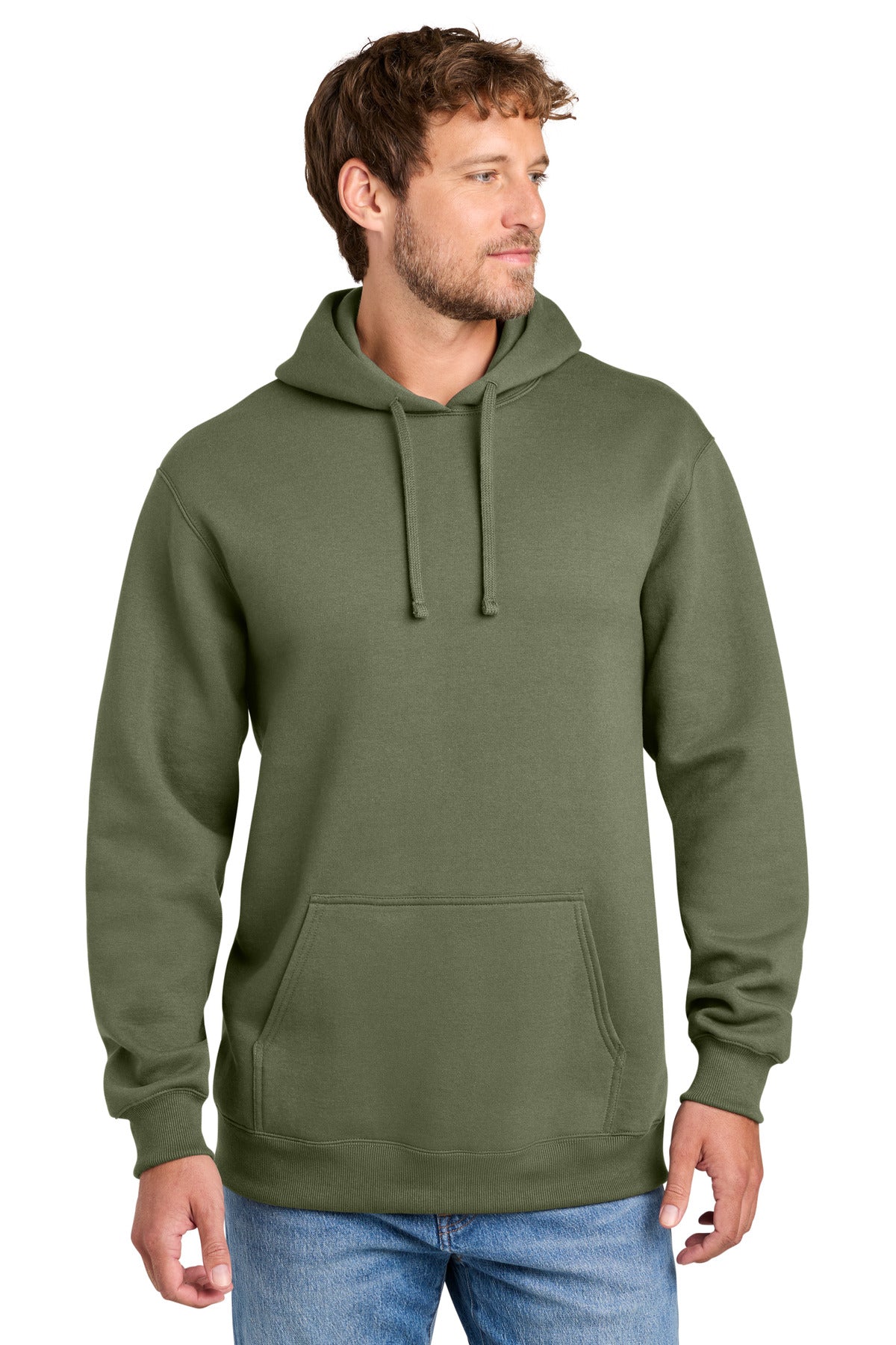 Port & Co Men's   Foundation Fleece Pullover Hooded Sweatshirt PC107H
