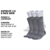 adidas Women's Superlite 3.0 6-Pack Crew-2