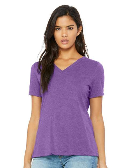 Bella + Canvas Women's Relaxed Triblend V-Neck Tee-1