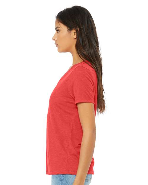 Bella + Canvas Women's Relaxed Triblend V-Neck Tee-2