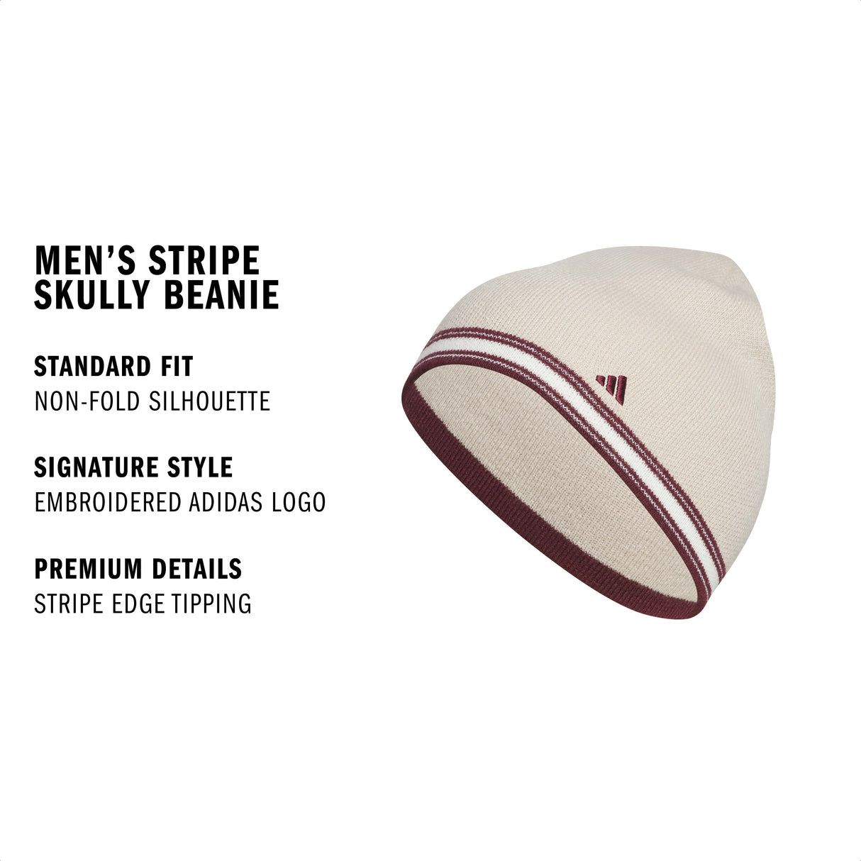 adidas Men's Stripe Skully Beanie-2