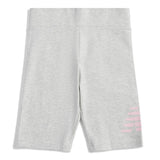 New Balance Girls' Stacked Logo Cycle Shorts-1