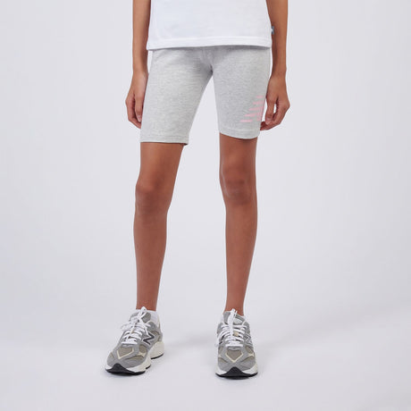 New Balance Girls' Stacked Logo Cycle Shorts-5