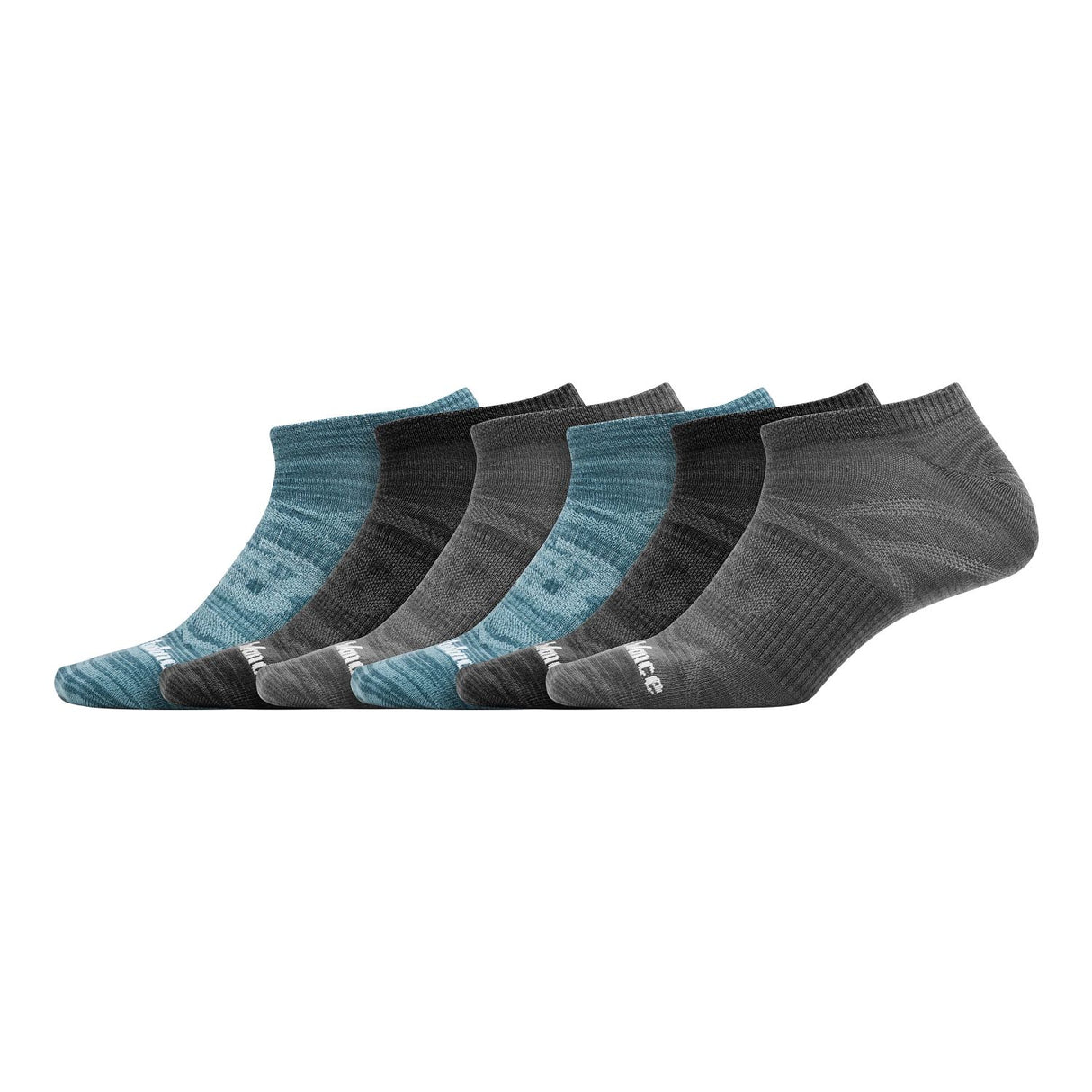 New Balance Flat Knit No Show Socks 6 Pack