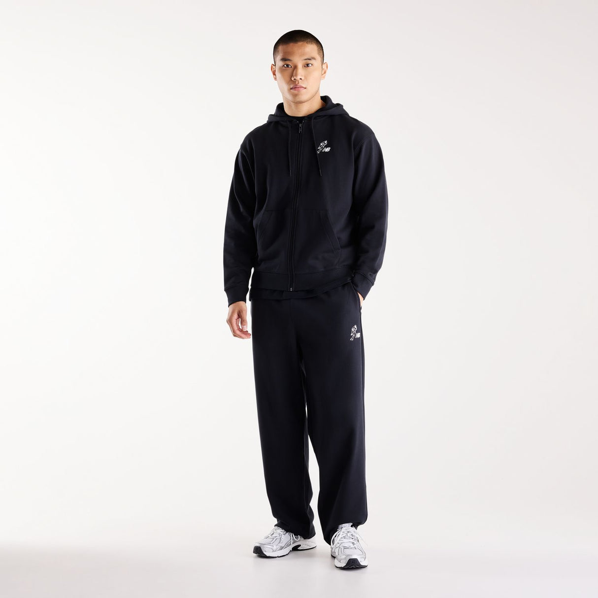 New Balance Men's Shohei Logo French Terry Full Zip Hoodie-5