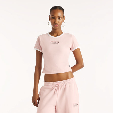 New Balance Women's Trackside Ringer T-Shirt-1