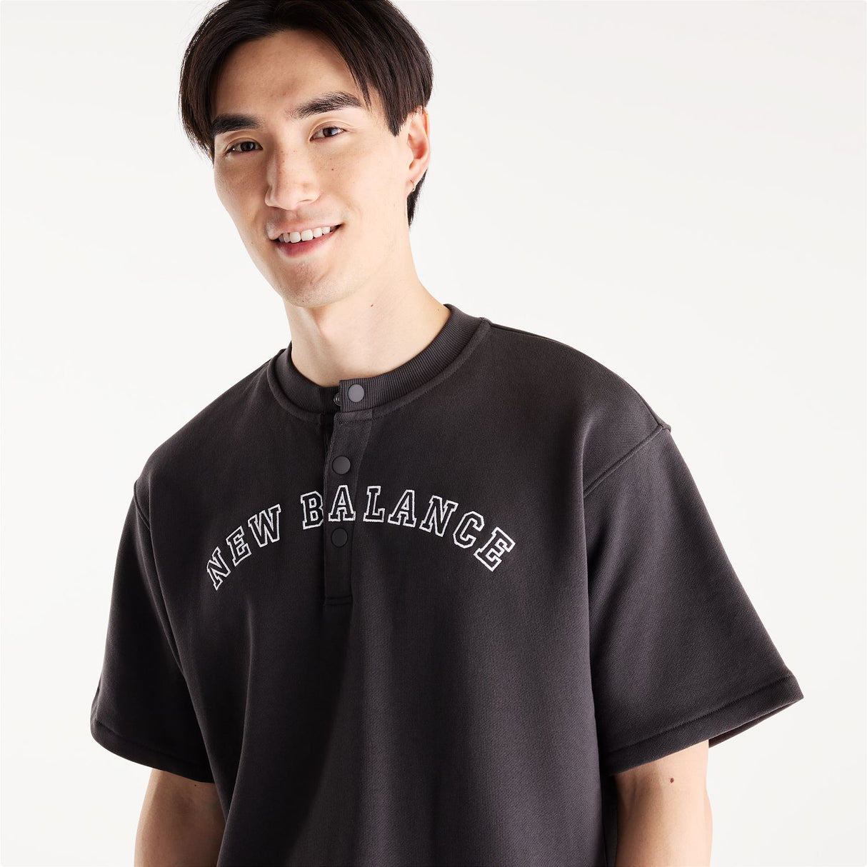 New Balance Men's Shohei French Terry Henley Neck Top-3