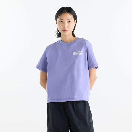 New Balance Women's Athletics Premium Logo Hip Length Relaxed T-Shirt-1