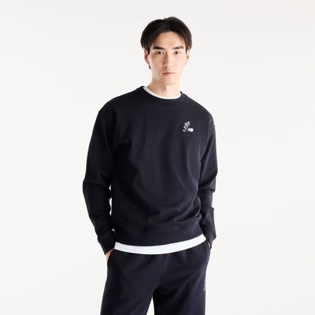 New Balance Men's Shohei Logo French Terry Crewneck-1
