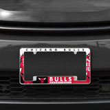 Rico Industries NBA  Chicago Bulls Primary 12" x 6" Chrome License Plate Frame-1