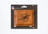 Rico Industries NFL  Miami Dolphins  Laser Engraved Billfold Wallet-3