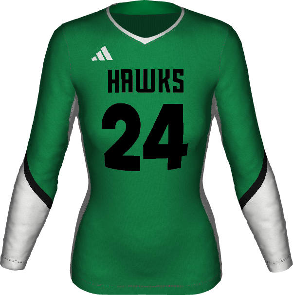 Adidas Women's Sublimated Long Sleeve Jersey with BK Mesh League Outfitters