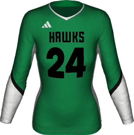 Adidas Women's Sublimated Long Sleeve Jersey with BK Mesh League Outfitters