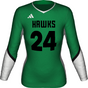 Adidas Women's Sublimated Long Sleeve Jersey with BK Mesh League Outfitters