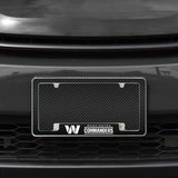 Rico Industries NFL  Washington Commanders Black 12" x 6" Chrome License Plate Frame-1