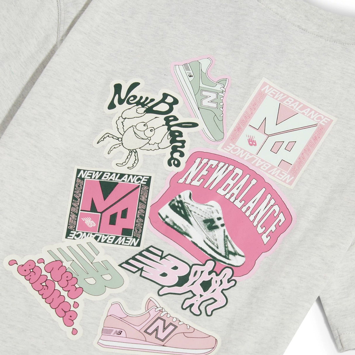 New Balance Girls' Sticker Pack Graphic T-Shirt-3