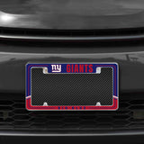 Rico Industries NFL  New York Giants Two-Tone 12" x 6" Chrome License Plate Frame-1