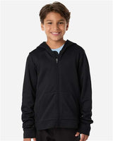 Team 365 Youth Squad Tech Fleece Hooded Full-Zip-3