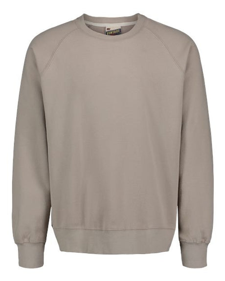 MV Sport Men's Vintage Fleece Raglan Crewneck Sweatshirt-1
