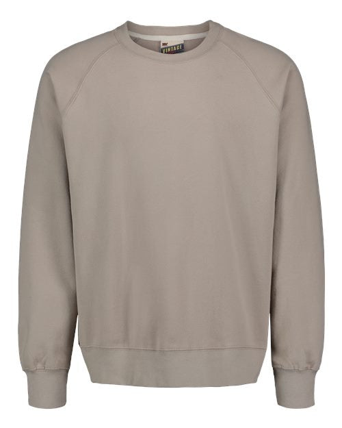 MV Sport Men's Vintage Fleece Raglan Crewneck Sweatshirt-1