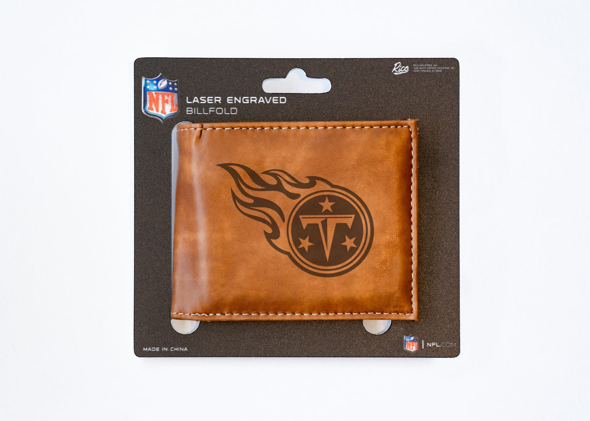 Rico Industries NFL  Tennessee Titans  Laser Engraved Billfold Wallet-3
