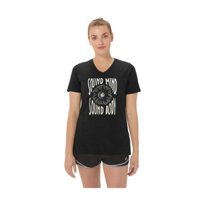 Asics Women's Sunflower Slogan V-Neck-1