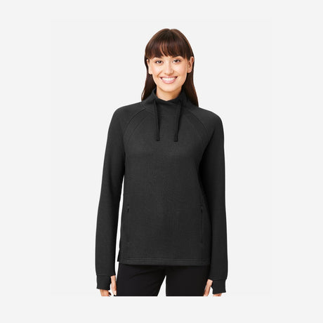 North End Women's Rhythm Waffle Cross-Neck Pullover