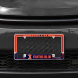 Rico Industries NCAA Illinois Fighting Illini Two-Tone 12" x 6" Chrome License Plate Frame-1