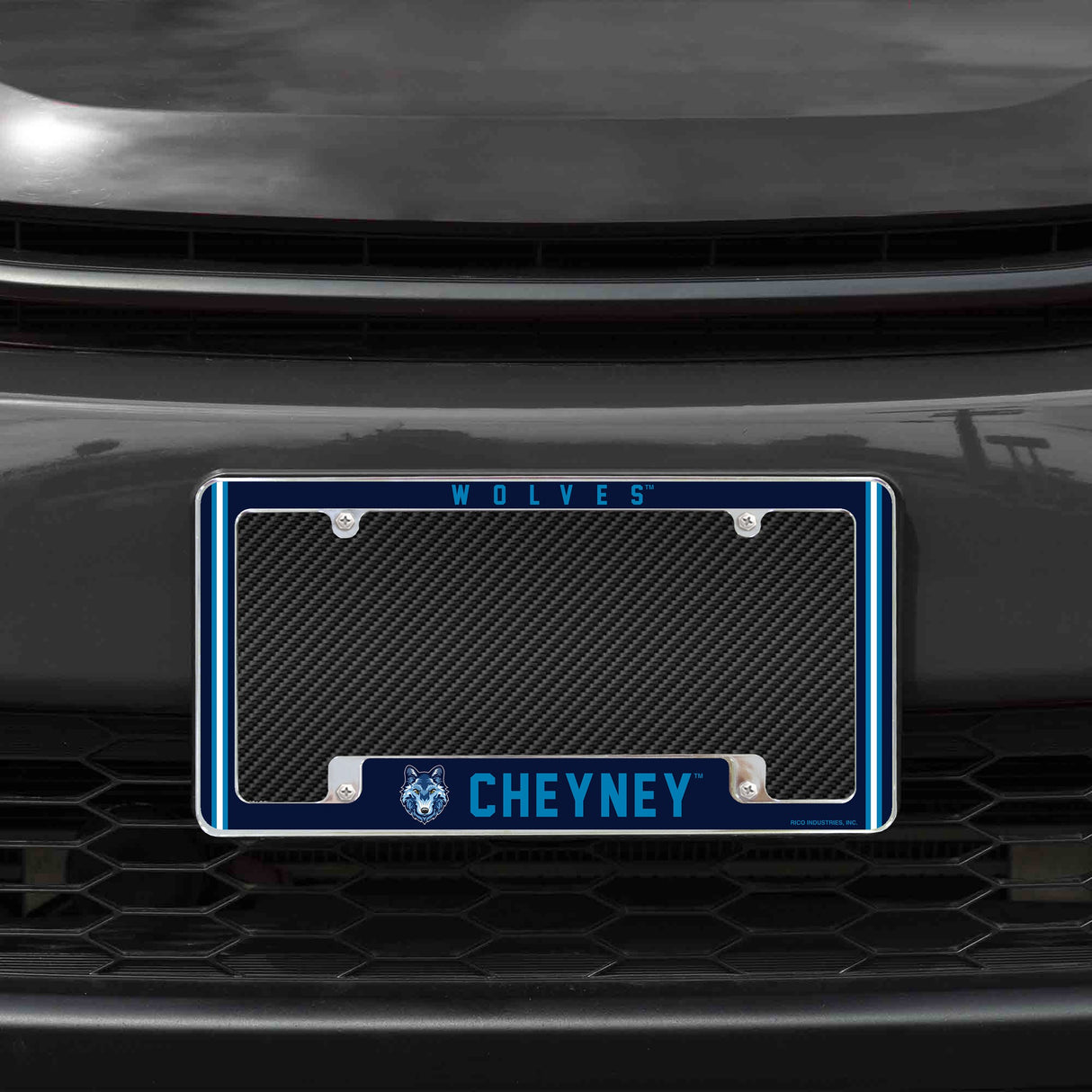 Rico Industries NCAA Charleston Cougars 12" x 6" Chrome License Plate Frame-1