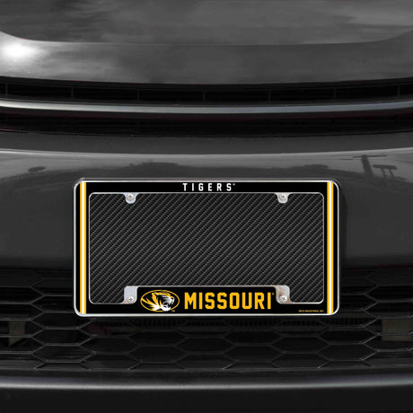 Rico Industries NCAA Missouri Tigers Classic 12" x 6" Chrome License Plate Frame-1