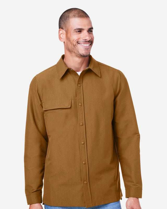 Harriton Men's Flex Twill Overshirt Jacket