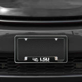 Rico Industries NCAA LSU Tigers Black 12" x 6" Chrome License Plate Frame-1
