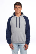 JERZEES Men's Nublend Colorblocked Raglan Hooded Sweatshirt 96C