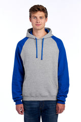 JERZEES Men's Nublend Colorblocked Raglan Hooded Sweatshirt 96C