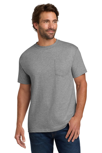 Hanes Men's Beefy-T 100% Cotton T-Shirt with Pocket 5190