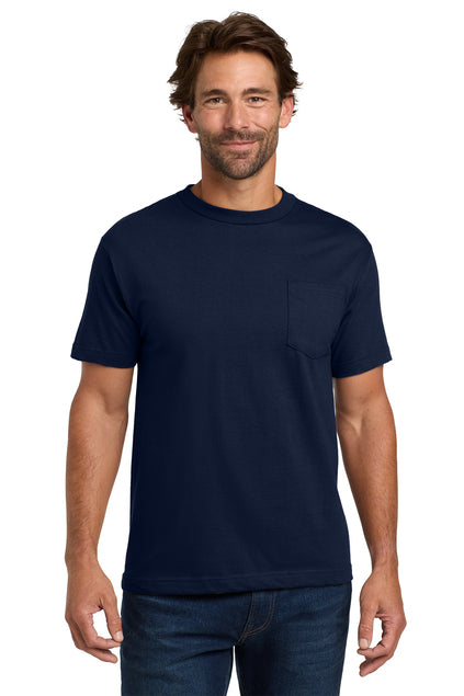 Hanes Men's Beefy-T 100% Cotton T-Shirt with Pocket 5190