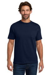 Hanes Men's Beefy-T 100% Cotton T-Shirt with Pocket 5190