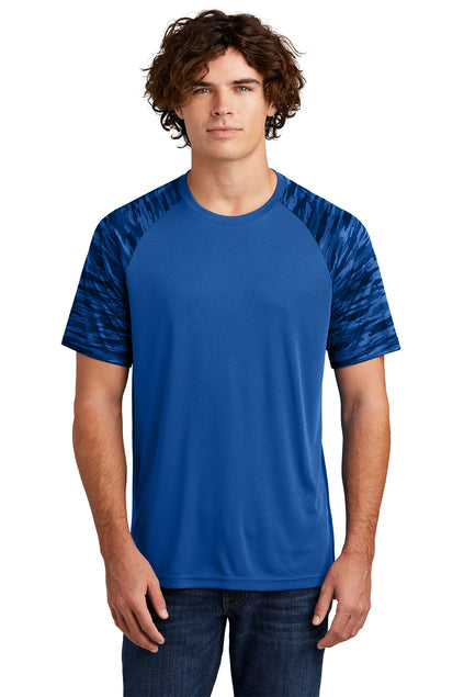 Sport-Tek Men's Drift Camo Colorblock Tee ST376