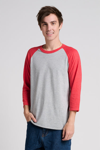 JERZEES Unisex Premium Blend Combed Ring Spun 3/4-Sleeve Raglan T-Shirt 560R Mens Apparel Shirts & Tops