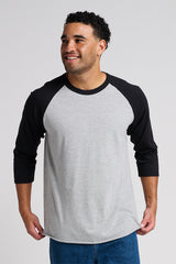 JERZEES Unisex Premium Blend Combed Ring Spun 3/4-Sleeve Raglan T-Shirt 560R Mens Apparel Shirts & Tops