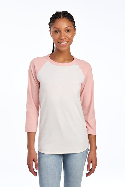 JERZEES Unisex Premium Blend Combed Ring Spun 3/4-Sleeve Raglan T-Shirt 560R Mens Apparel Shirts & Tops