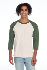 JERZEES Unisex Premium Blend Combed Ring Spun 3/4-Sleeve Raglan T-Shirt 560R Mens Apparel Shirts & Tops